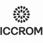 Black-and-white ICCROM logo with circular emblem and the text “ICCROM”.