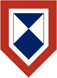 Blue Shield emblem with red border indicating enhanced protection status for cultural property