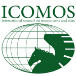 ICOMOS logo with stylized horse emblem and the text “ICOMOS”.