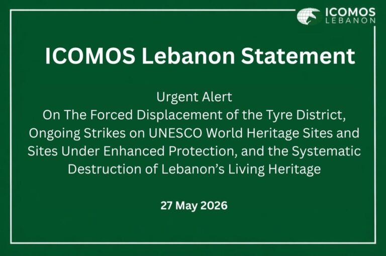 ICOMOS Lebanon Statement - Urgen